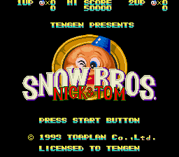 Snow Bros. - Nick and Tom Title Screen